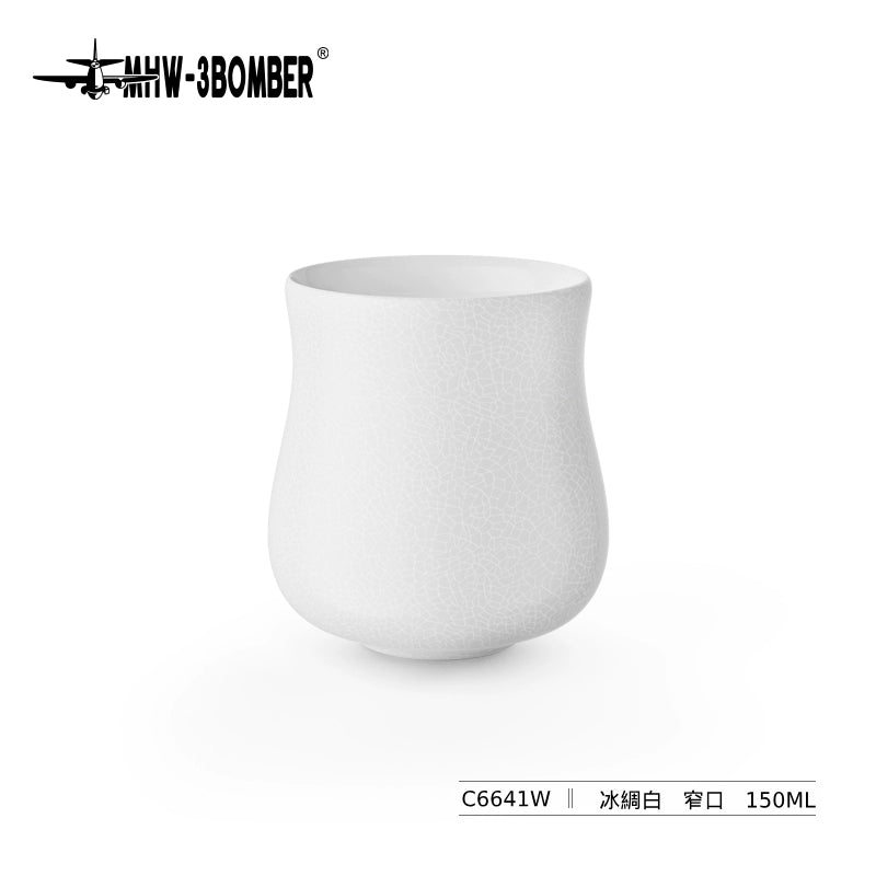 Aura陶瓷杯 - 窄口薄款 - 冰綢白 - 150ml - MHW - 3BOMBER TAIWAN